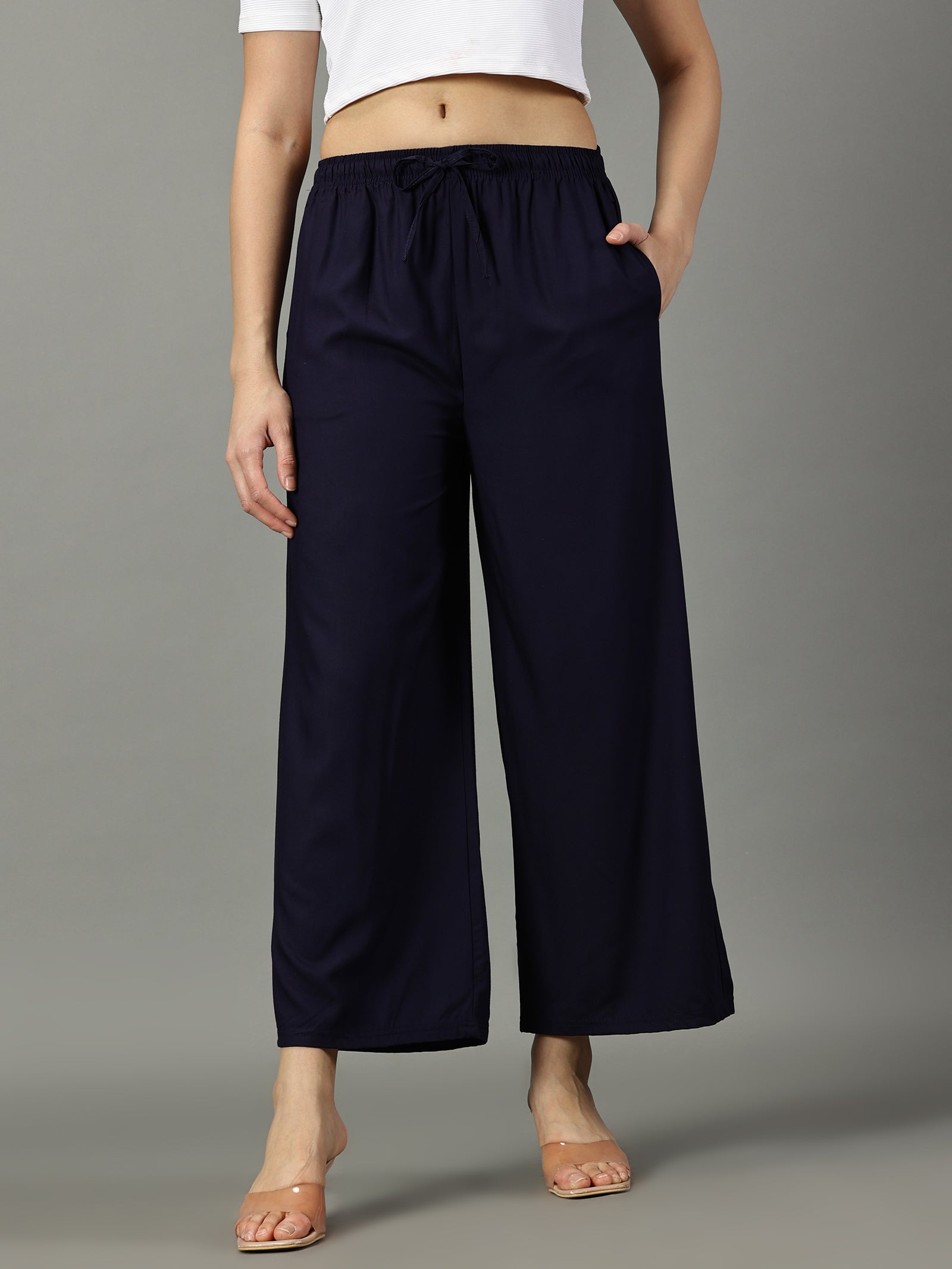 Navy blue Pocket Palazzo – Sadda Fashion