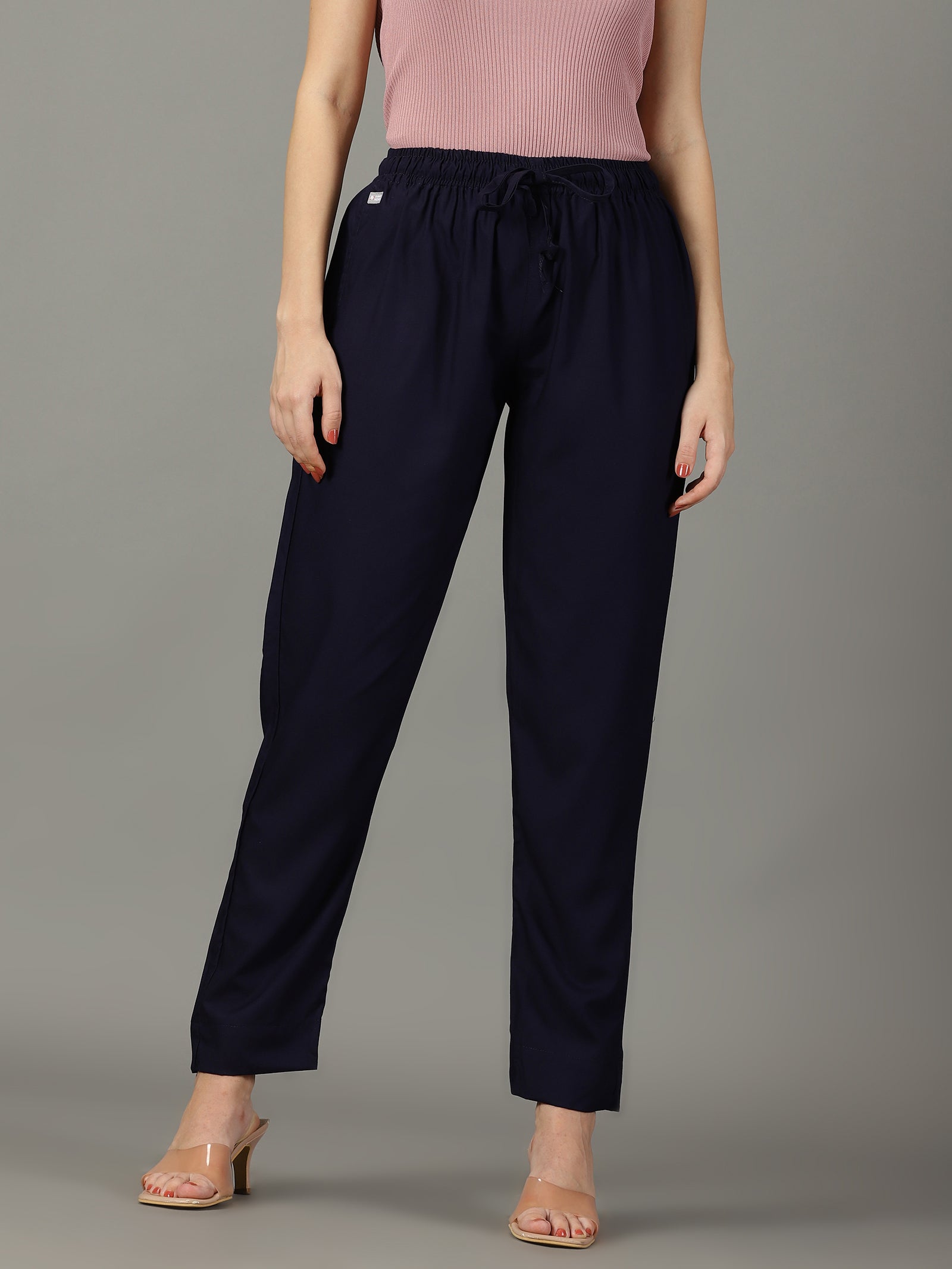 Navy Blue palazzo pants - Main Image
