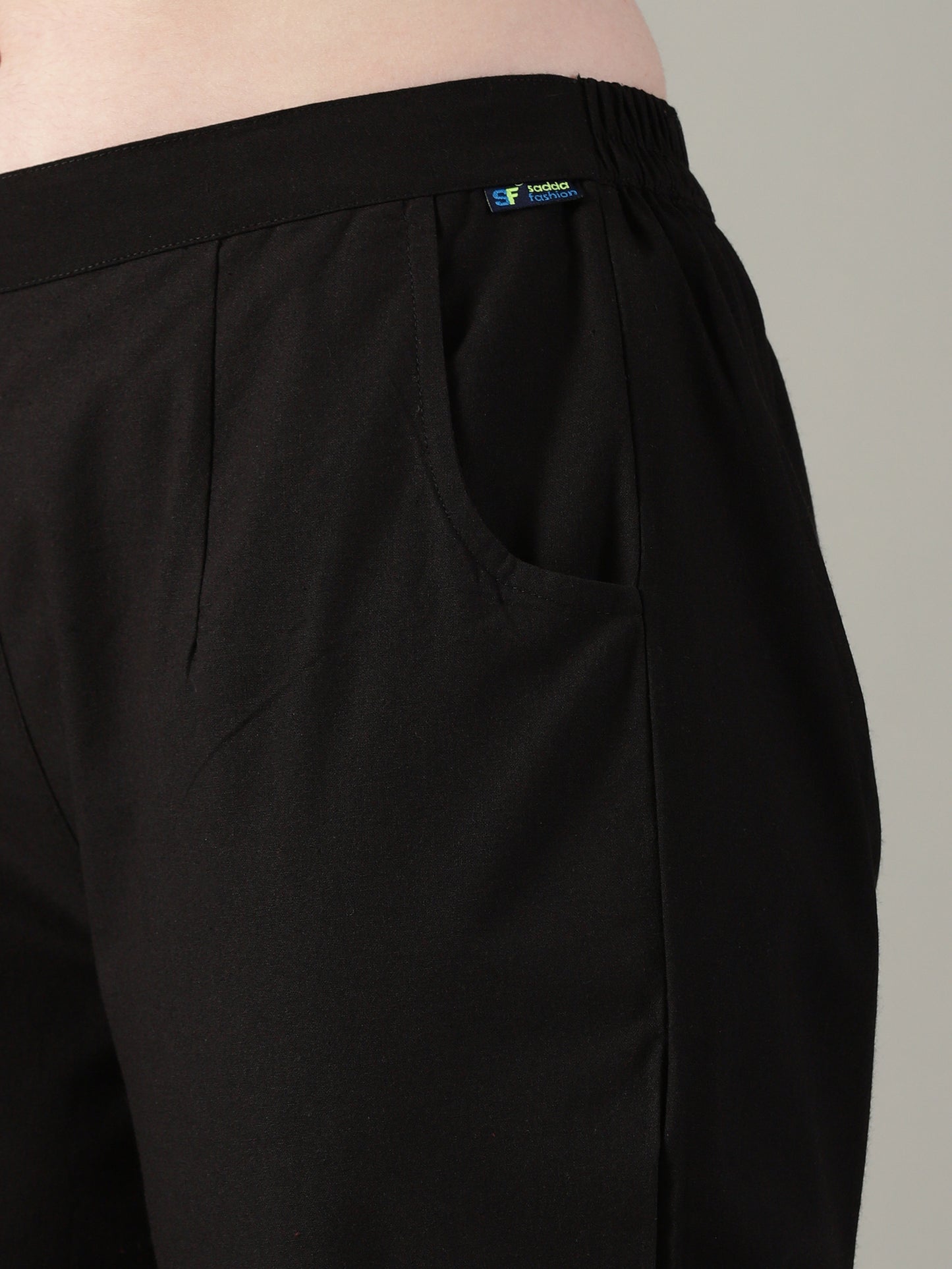 Black Everyday Cotton Pants