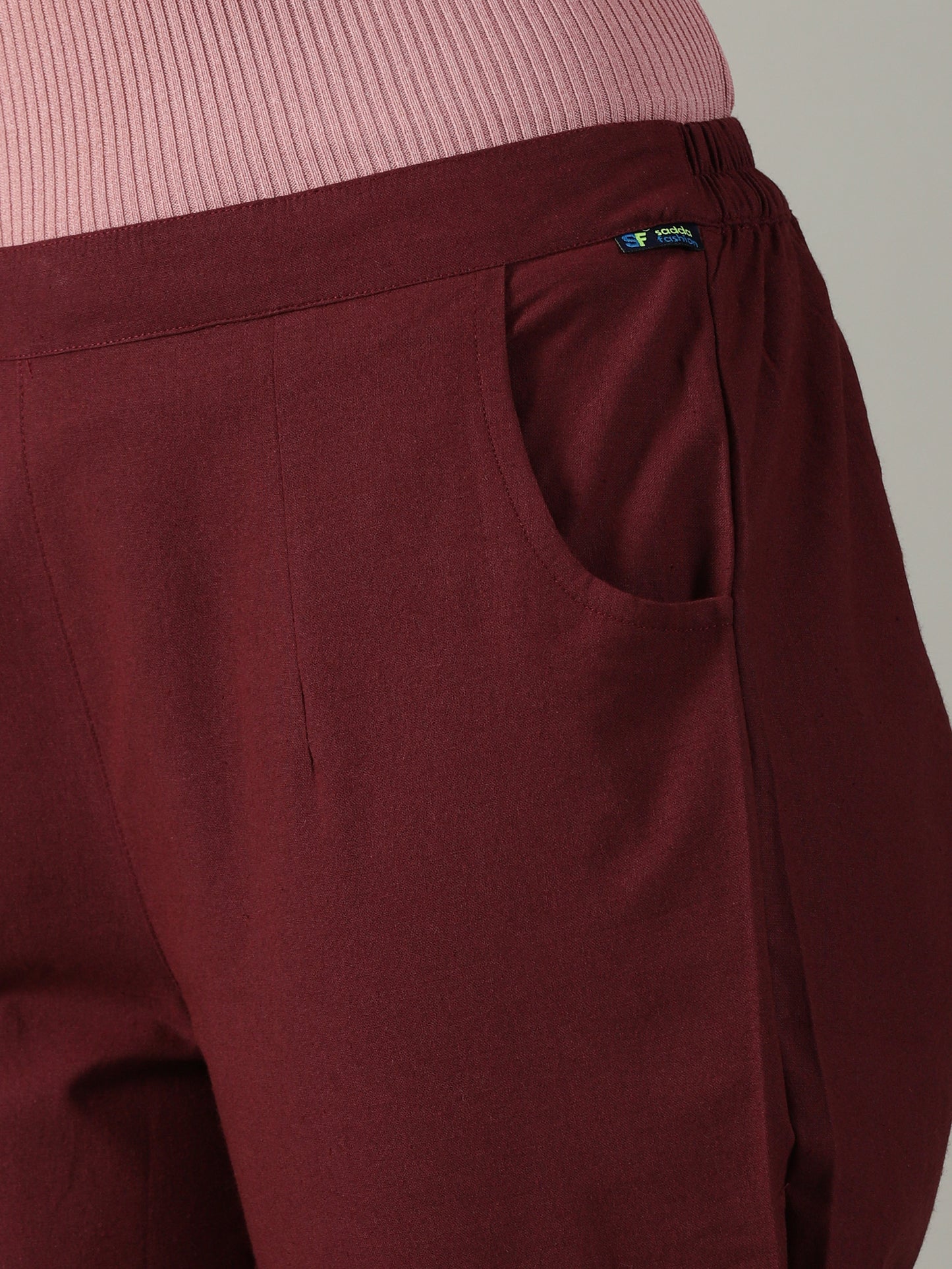 Maroon Everyday Cotton Pants
