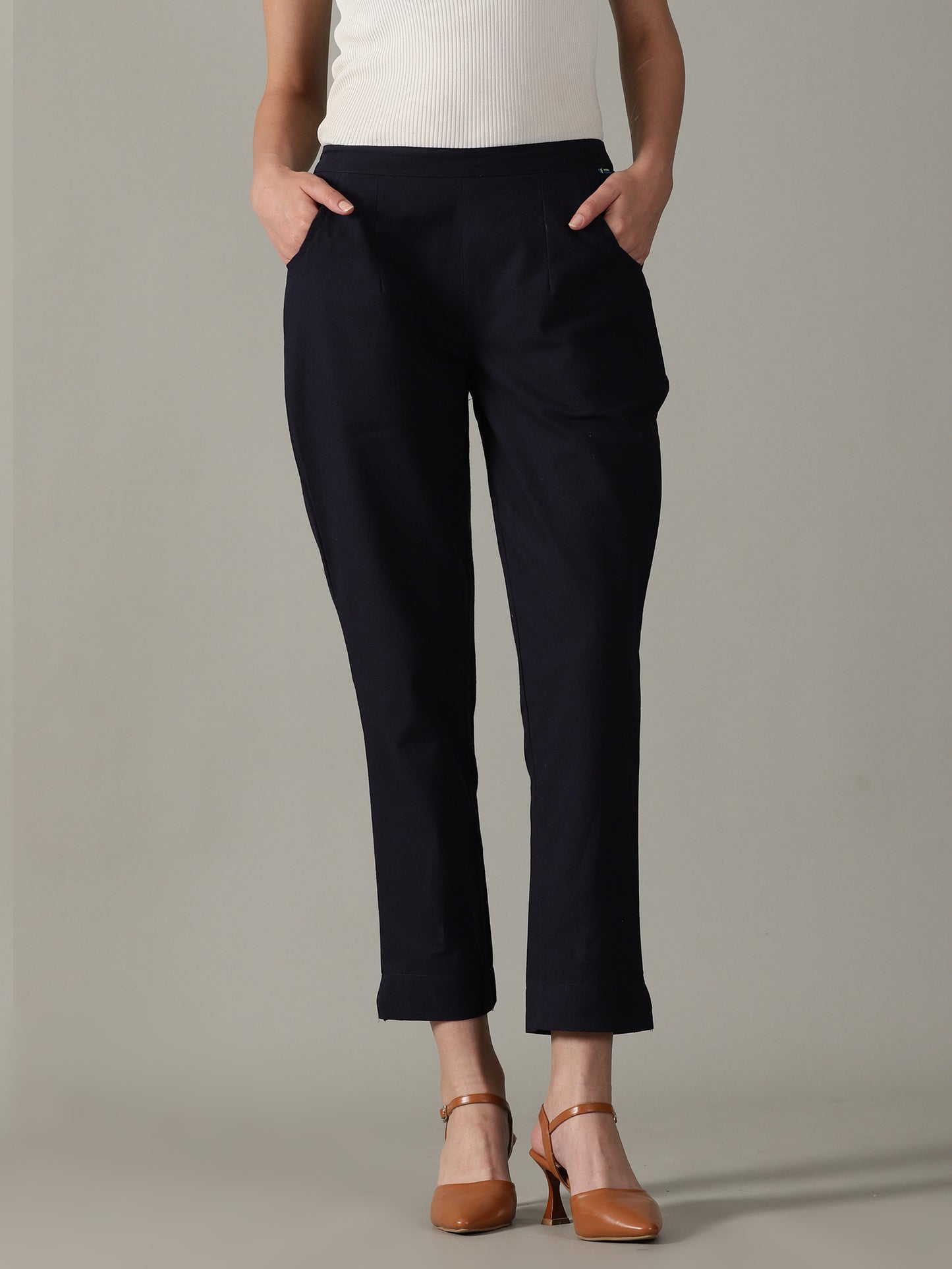 Navy Blue Everyday Cotton Pants