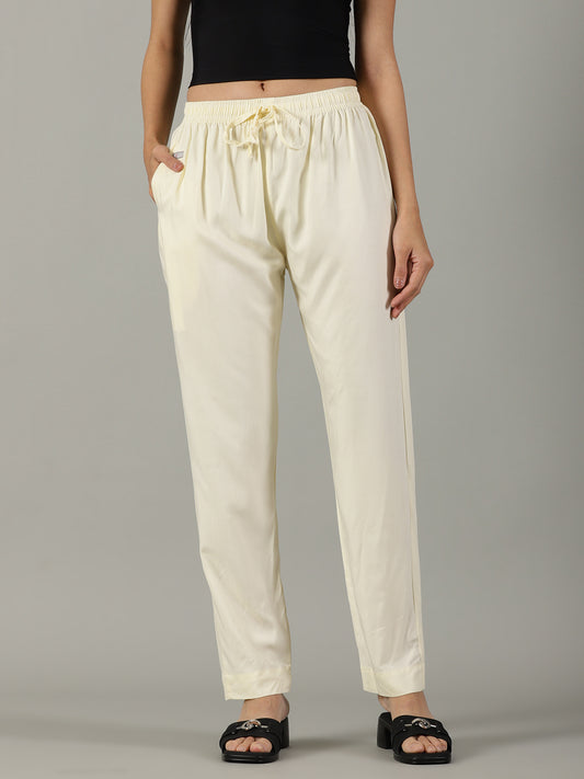 Cream Palazzo Pants