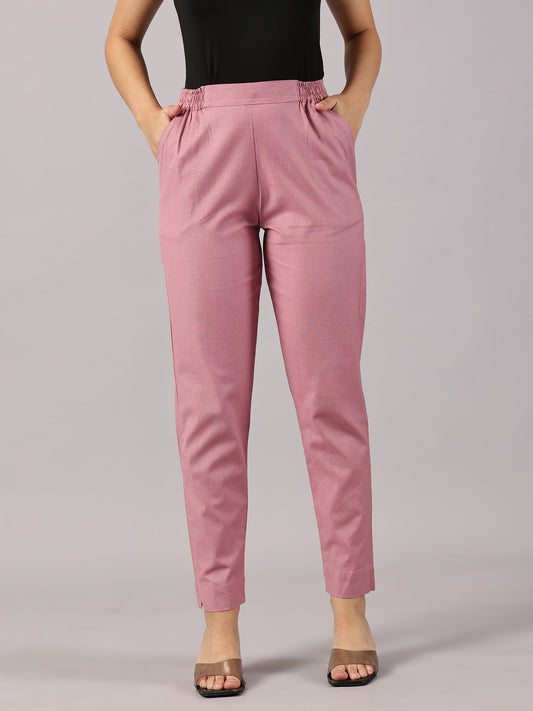Rose Pink Comfy Cotton Pants