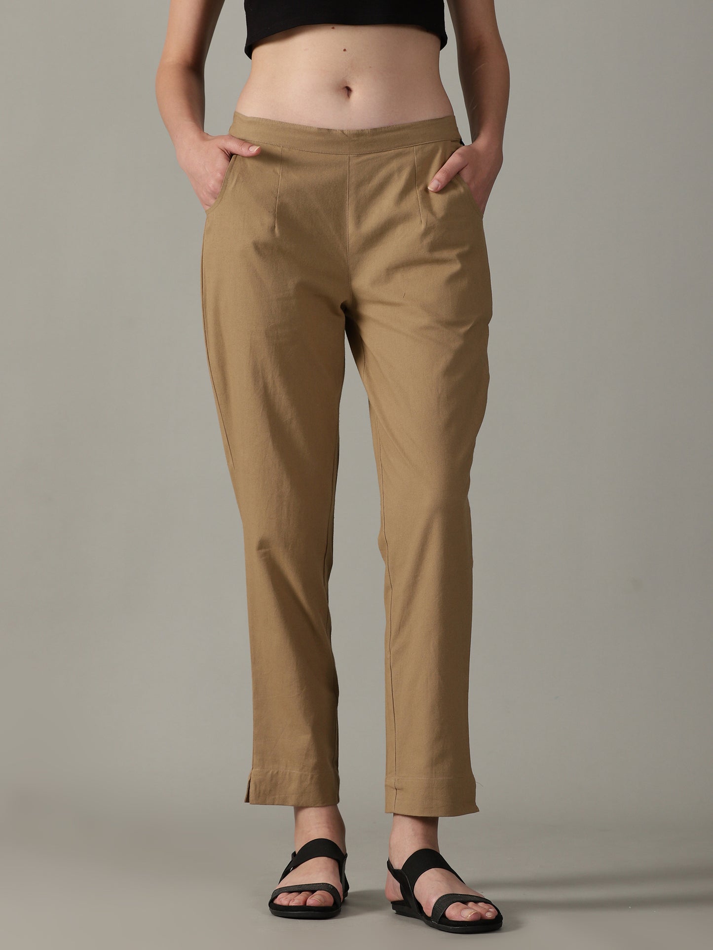 Light Brown Everyday Cotton Pants