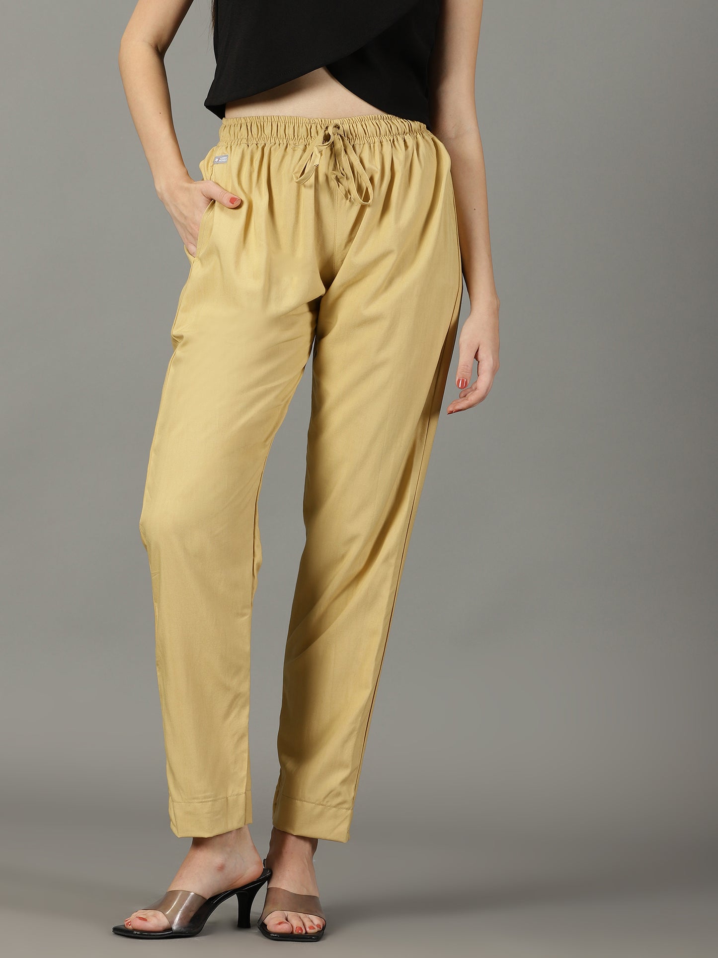 Beige Palazzo Pants