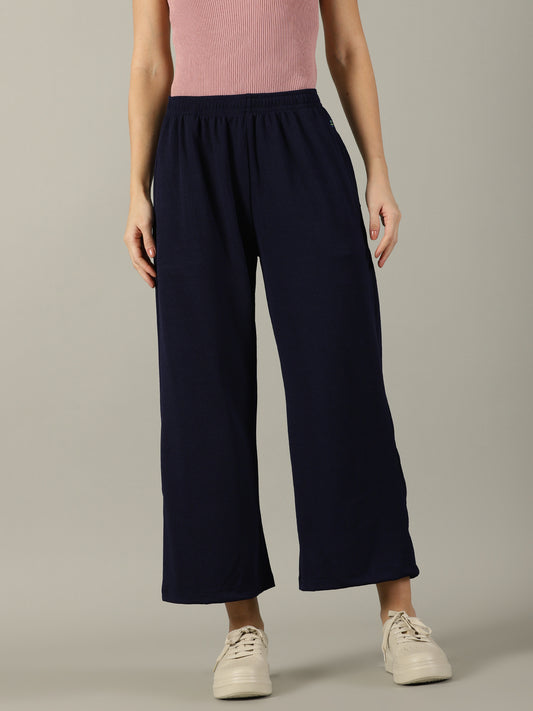 Navy Stretchable Culottes with Pockets