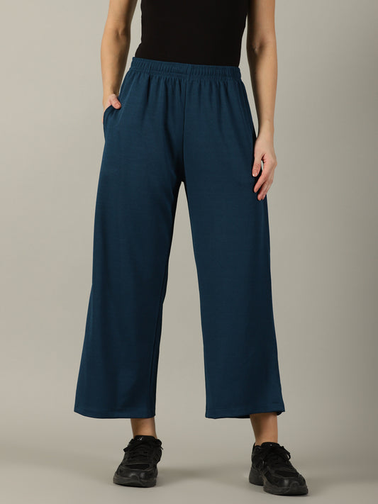 Dark teal Stretchable Culottes with Pockets