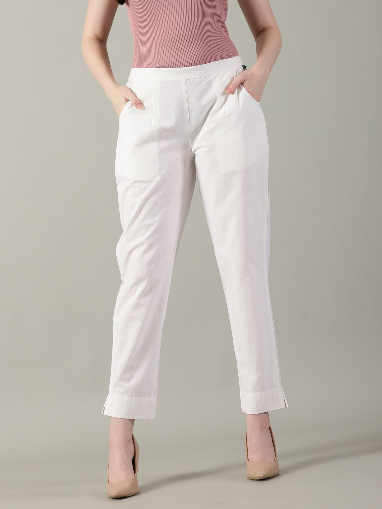 White Everyday Cotton Pants