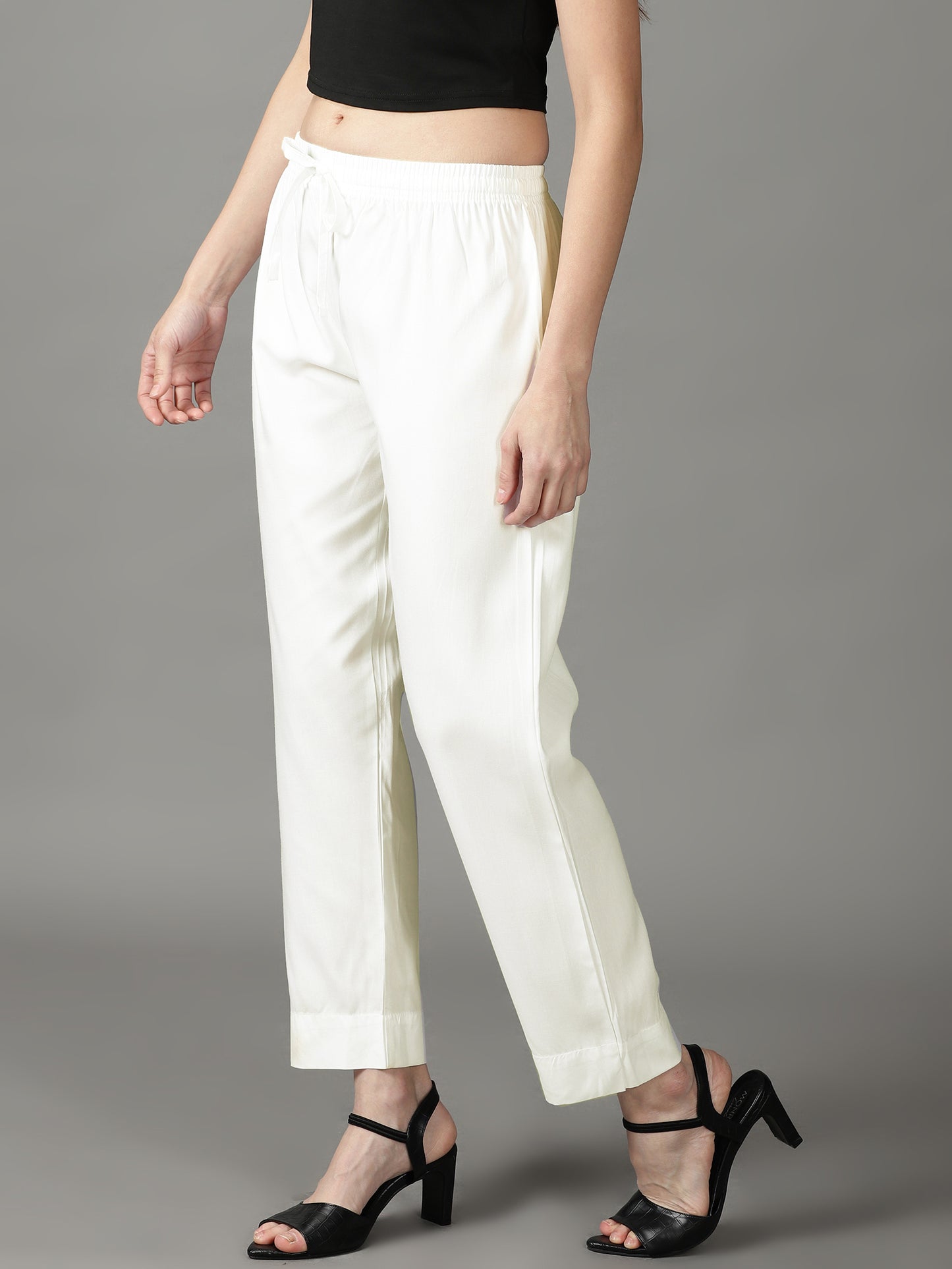 Cream Palazzo Pants