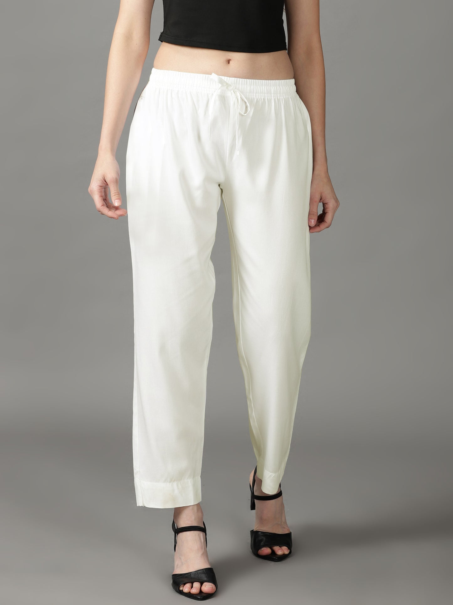 Cream Palazzo Pants