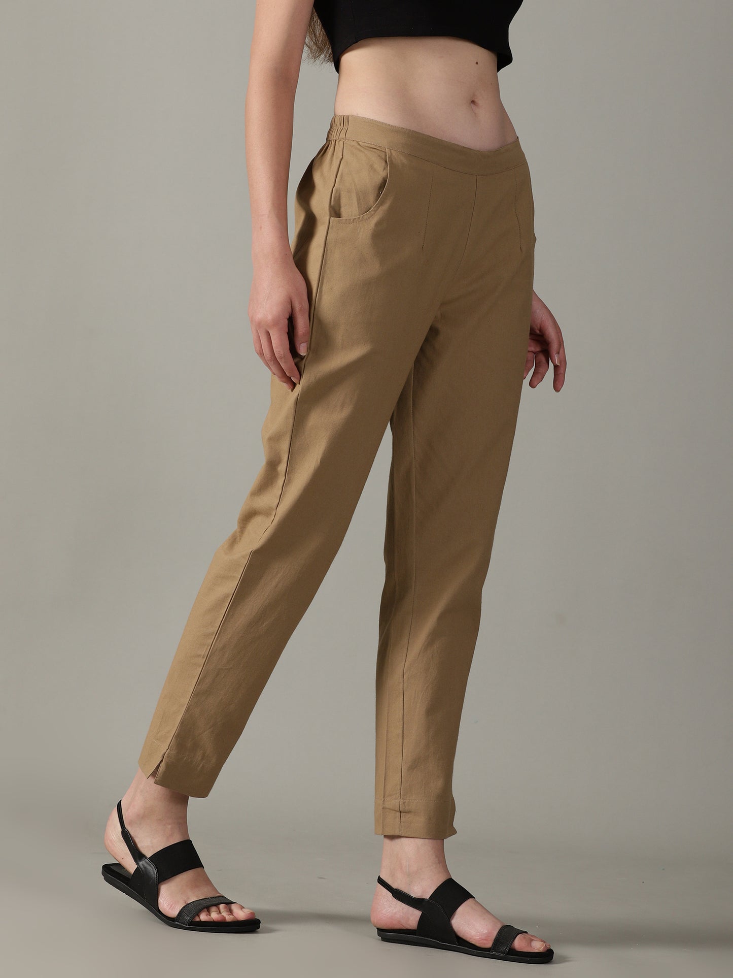 Light Brown Everyday Cotton Pants