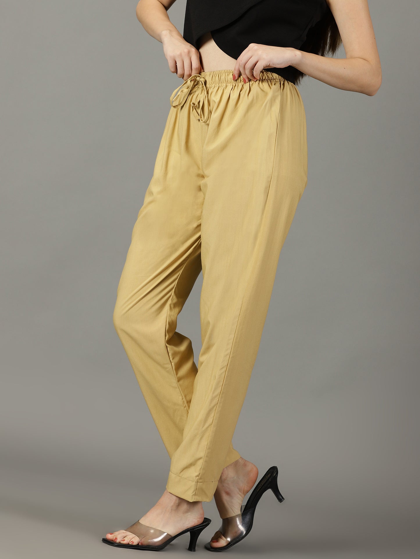 Beige Palazzo Pants