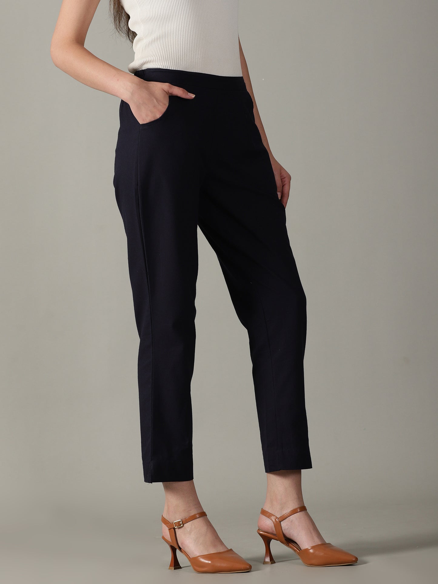 Navy Blue Everyday Cotton Pants