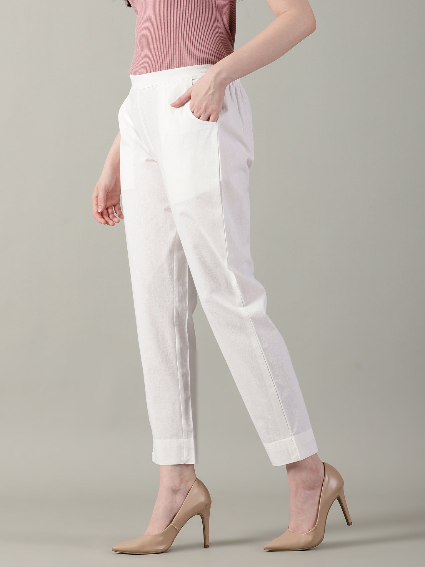 White Everyday Cotton Pants