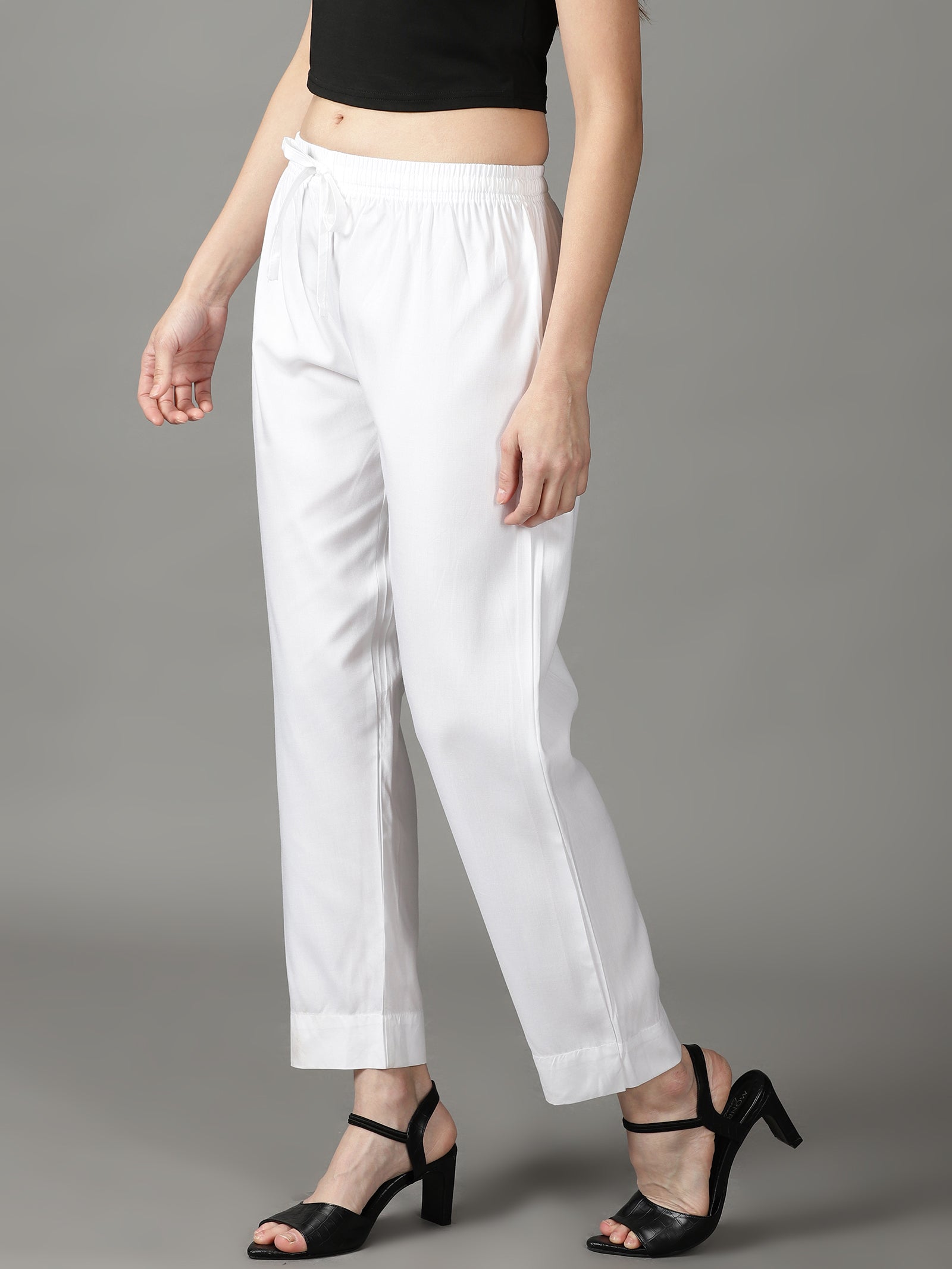 Fashion (White)High Waist Double-layer Chiffon Wide-leg Pants Trousers  Flared Pants Women's Skirt Pants Trousers Dance Pants DOU @ Best Price  Online | Jumia Egypt