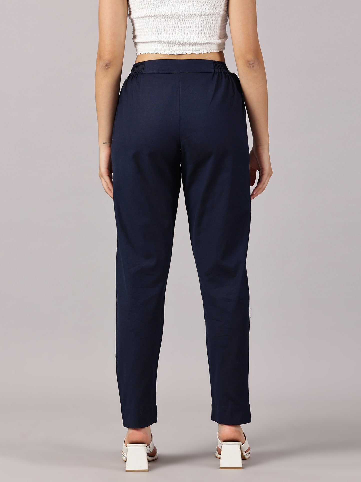 Navy Comfy Cotton Pants