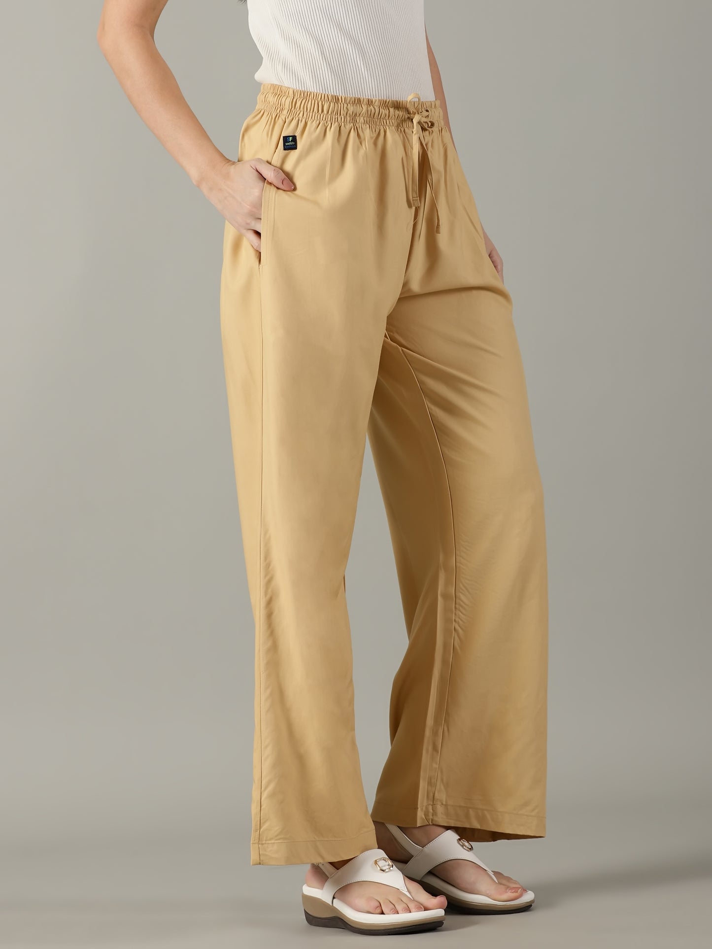 Beige Pocket Palazzo