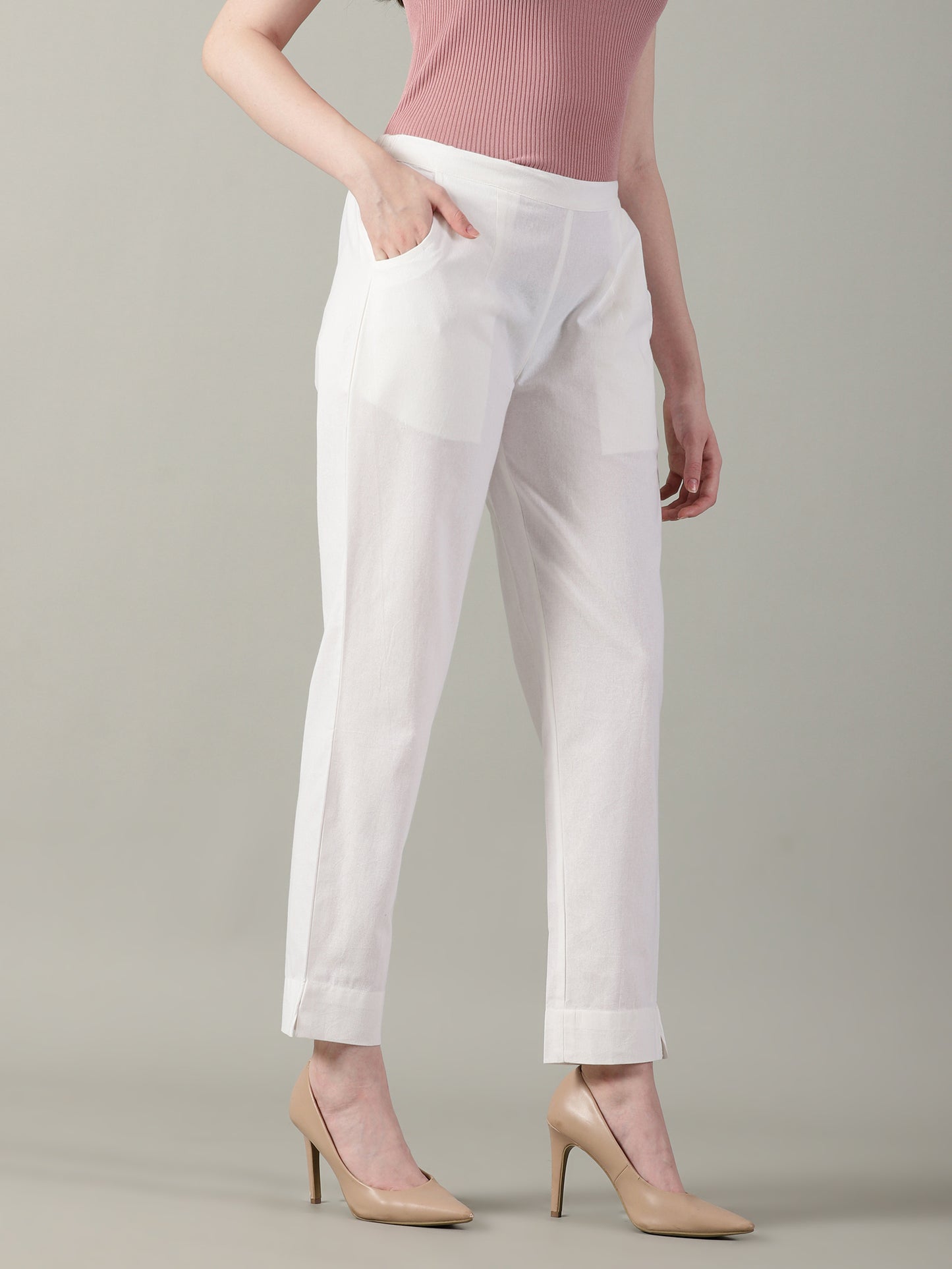 White Everyday Cotton Pants