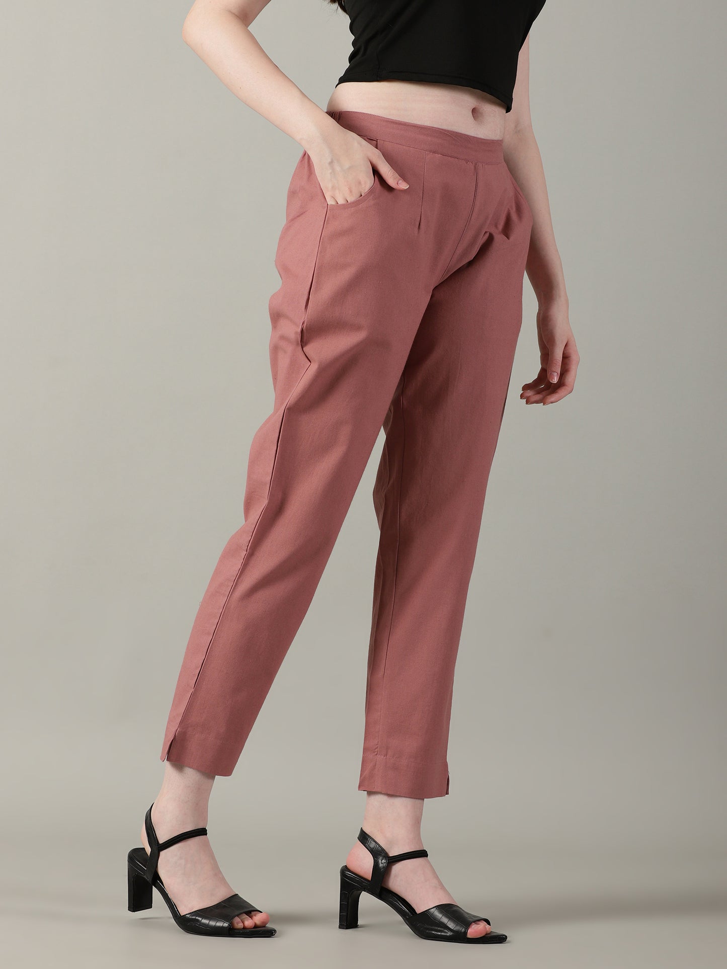 Rose Taupe Everyday Cotton Pants
