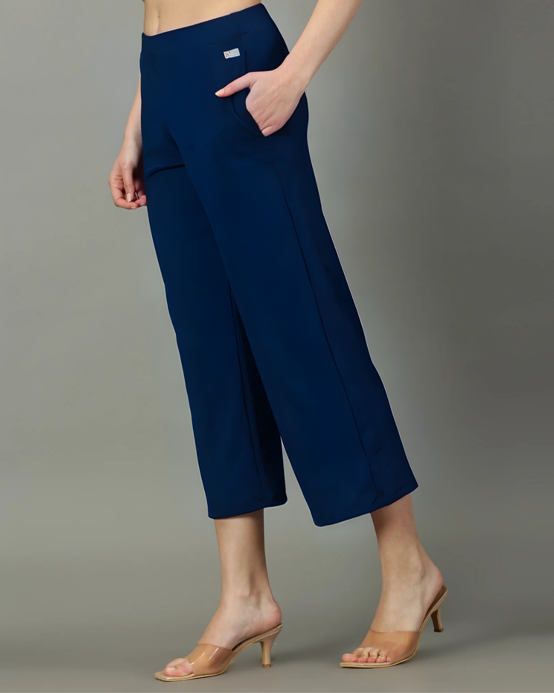Dark teal Stretchable Culottes with Pockets