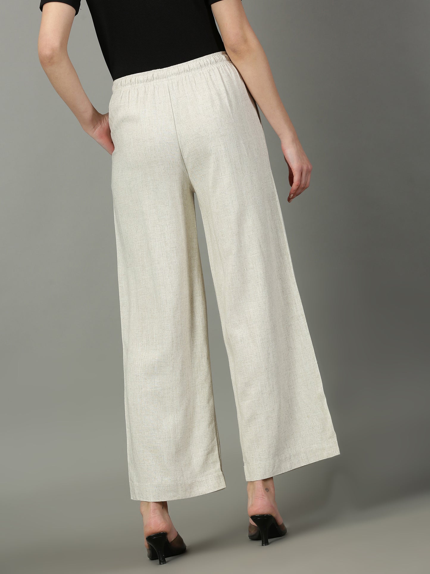 Khadi Solid Slub Palazzos