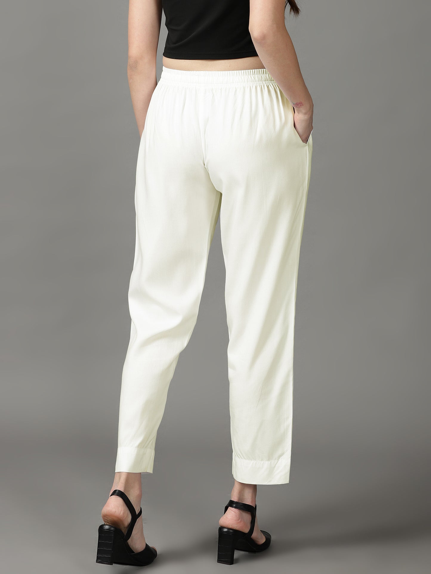 Cream Palazzo Pants