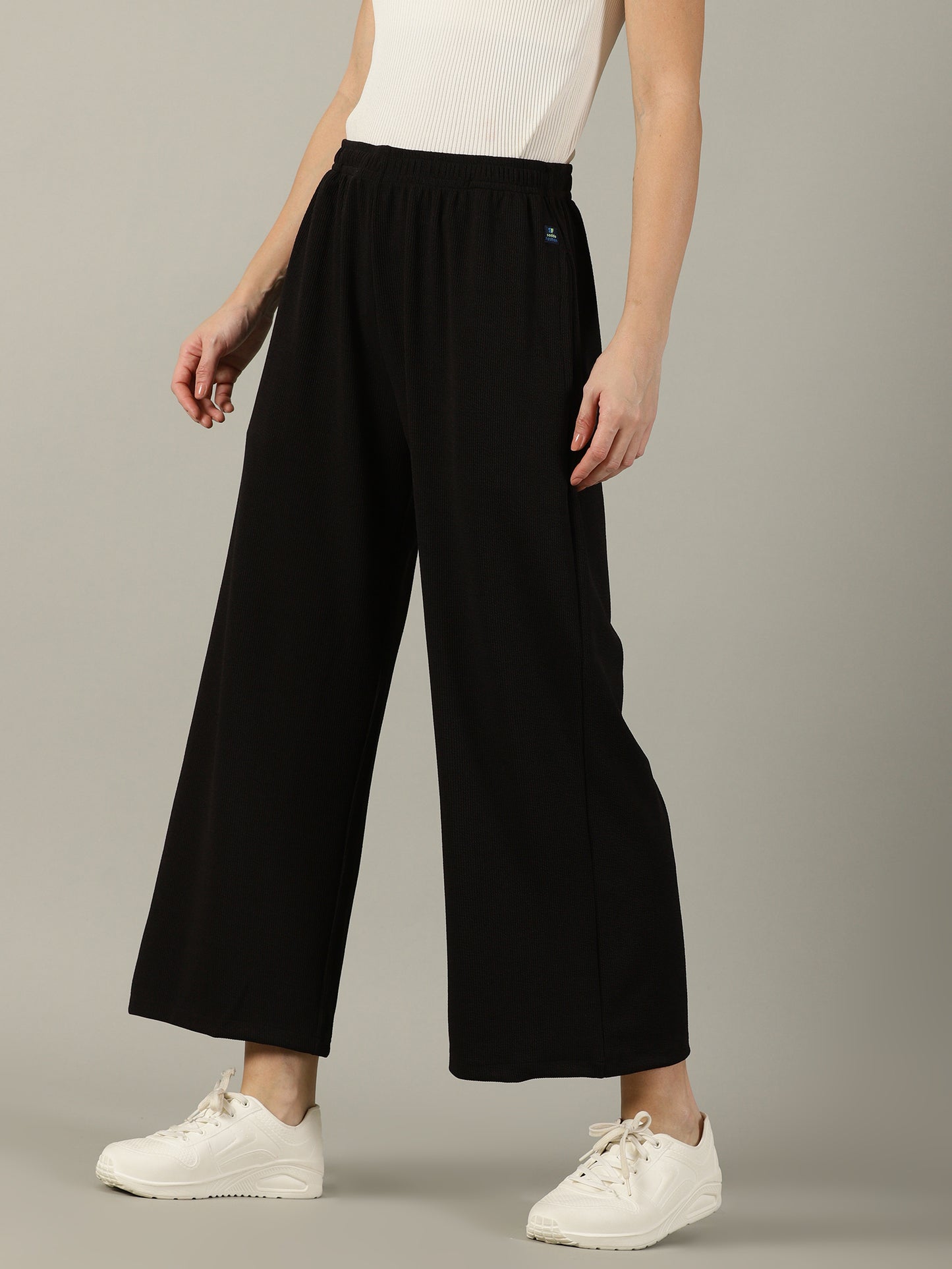 Black Stretchable Culottes with Pockets