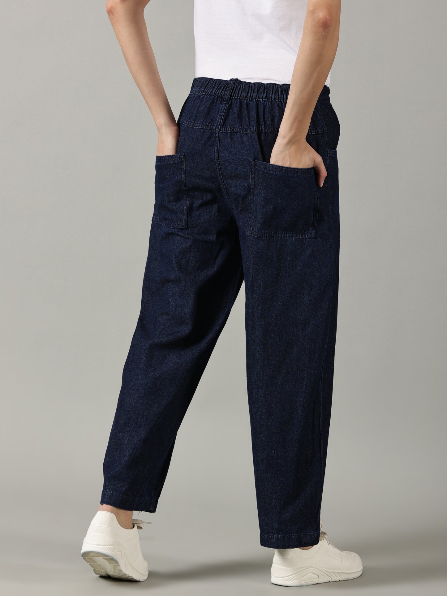 Denim Blue Wide Leg Jeans