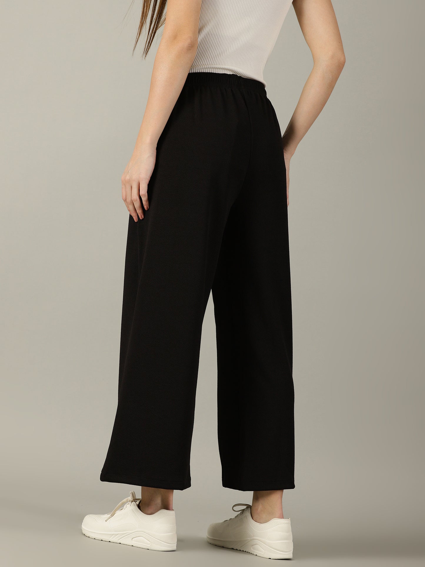 Black Stretchable Culottes with Pockets