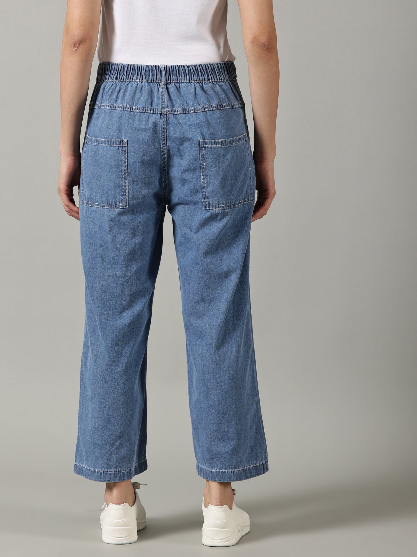 Sky Blue Wide Leg Jeans