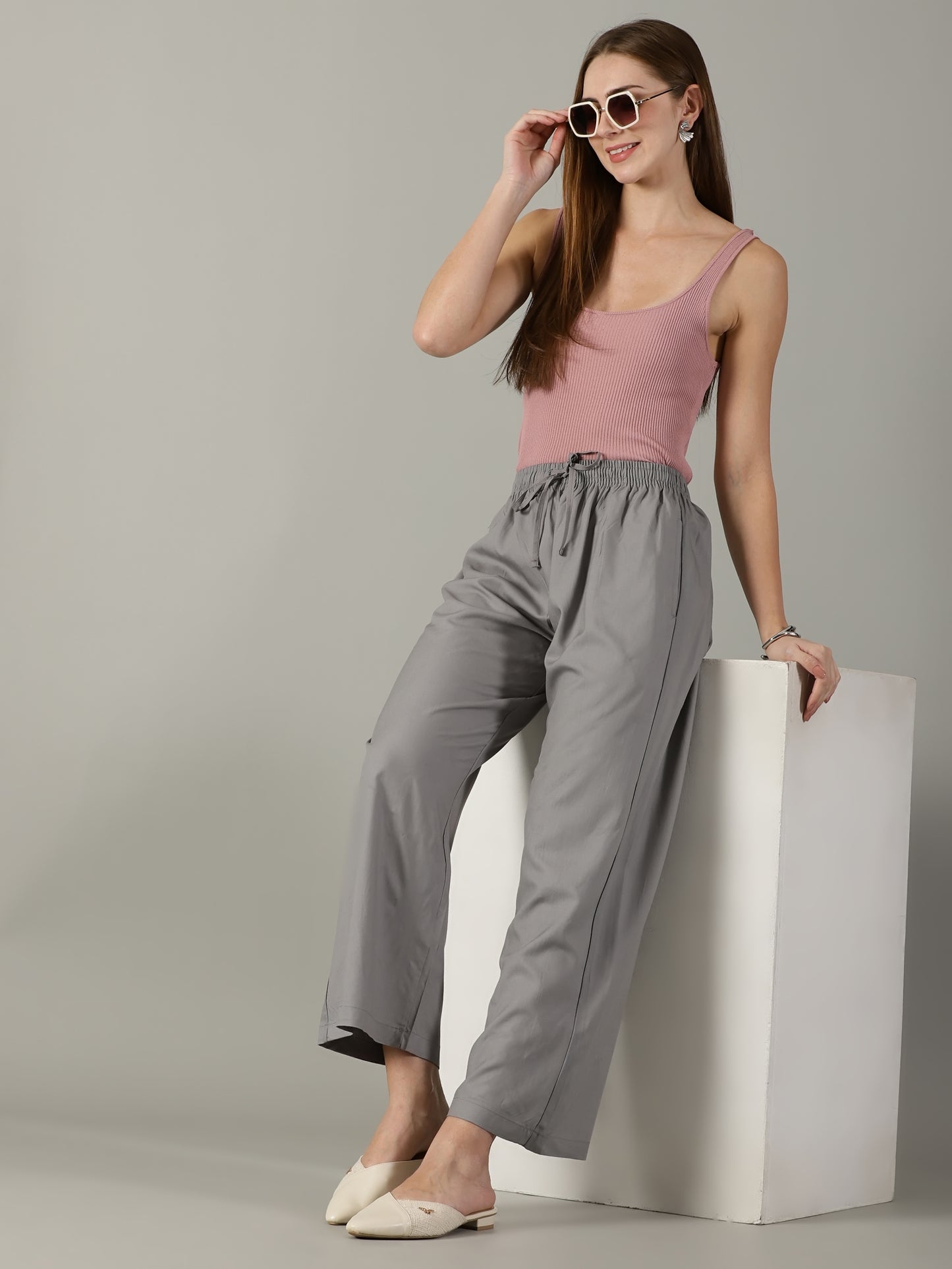 Light Grey Pocket Palazzo