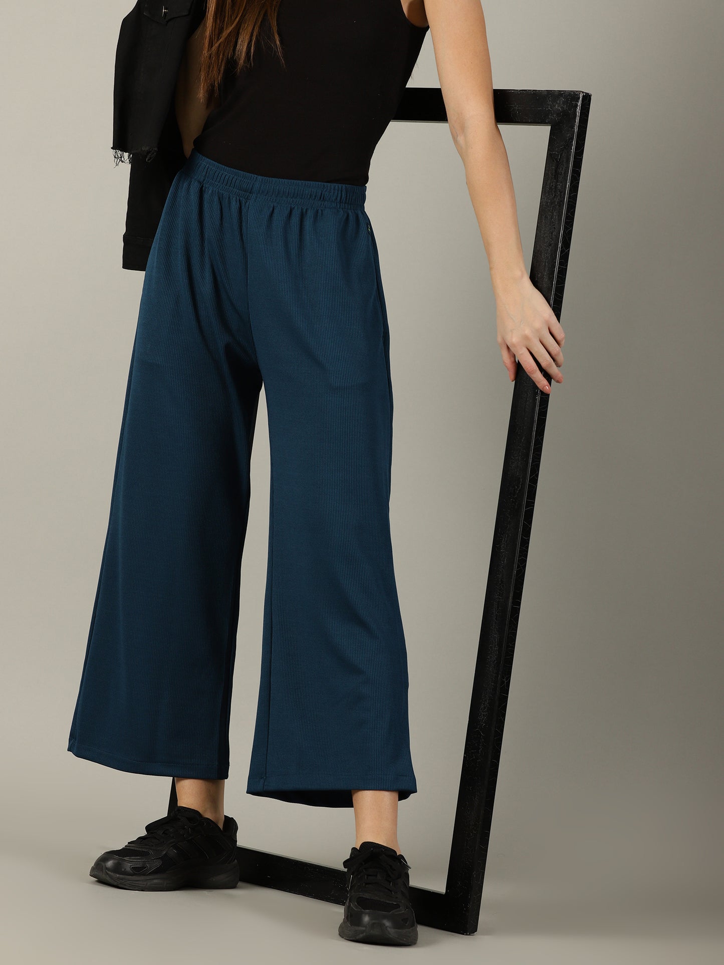 Dark teal Stretchable Culottes with Pockets
