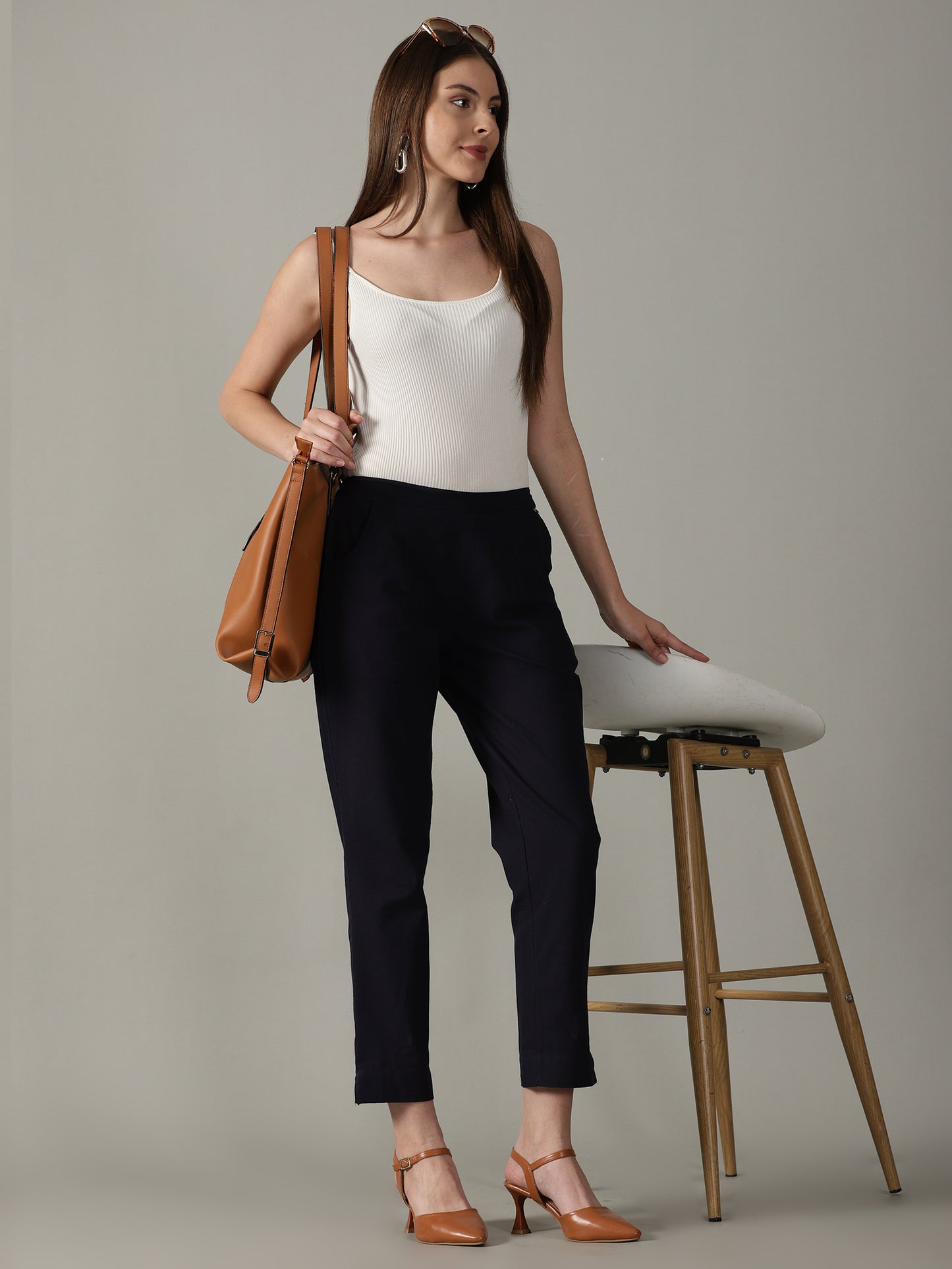 Navy Blue Everyday Cotton Pants