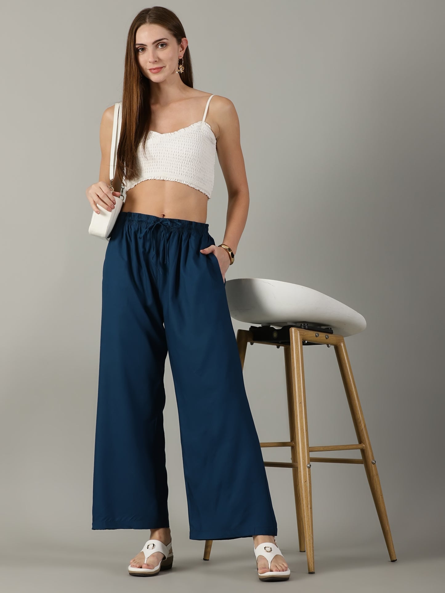 Denim Blue Pocket Palazzo