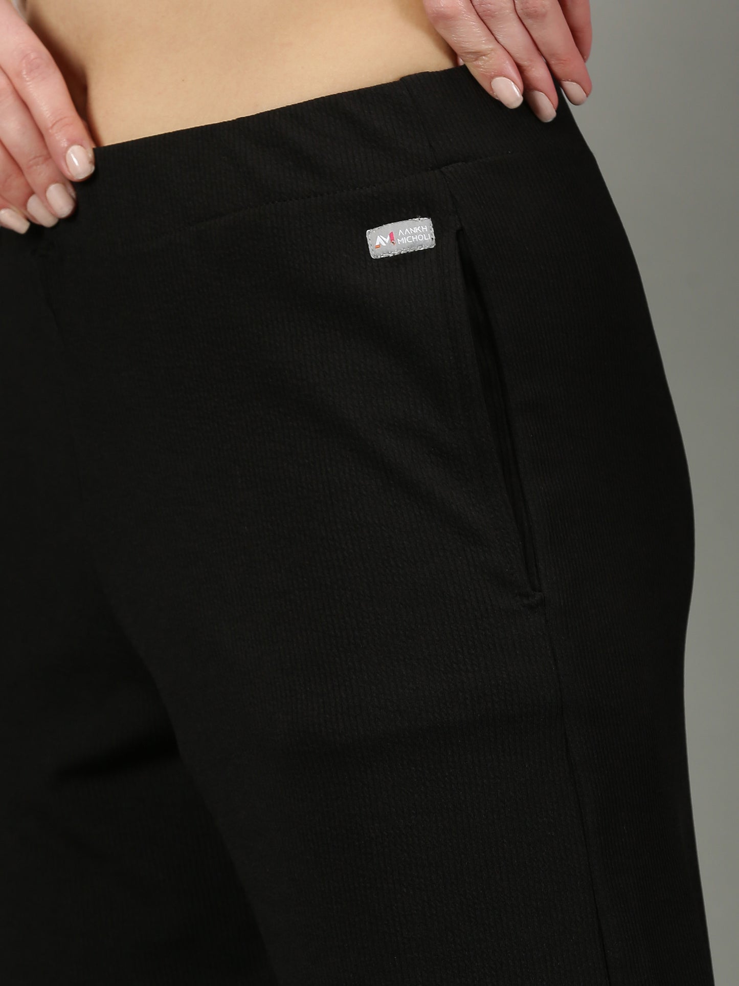 Black Stretchable Culottes with Pockets