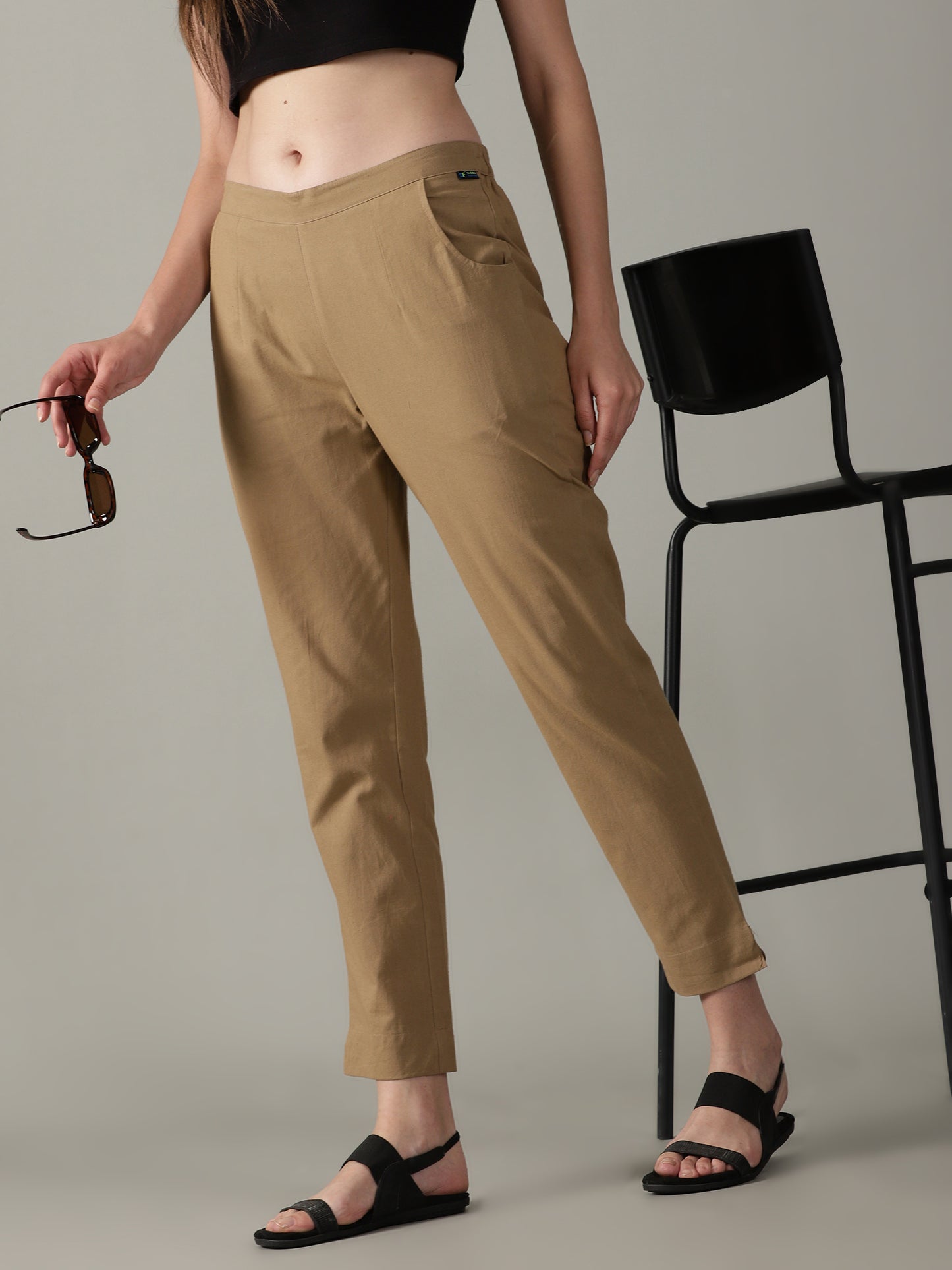 Light Brown Everyday Cotton Pants