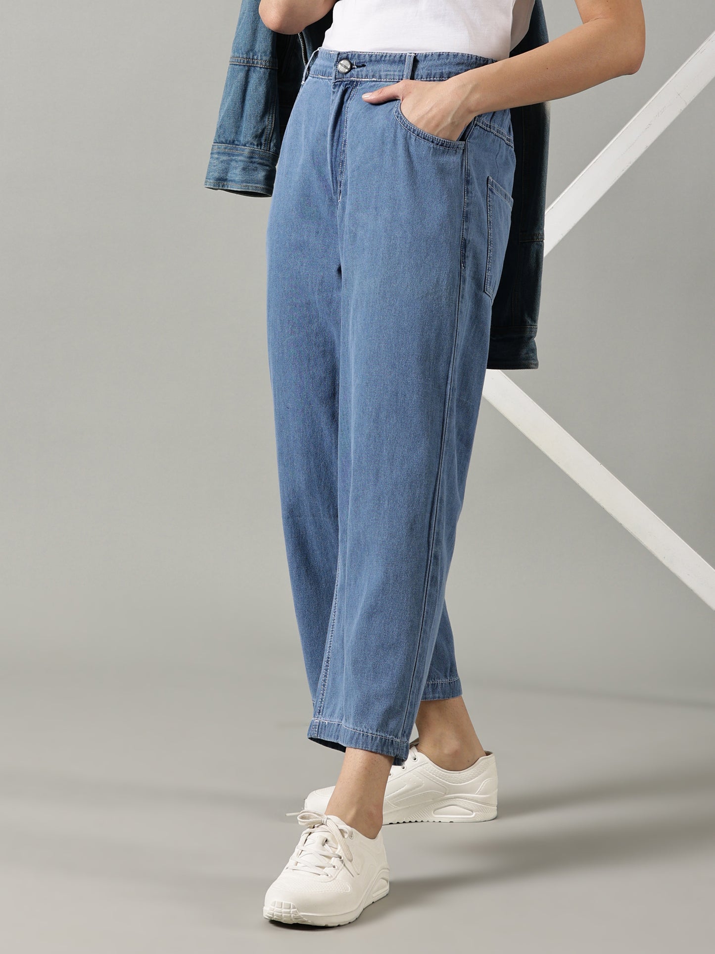 Sky Blue Wide Leg Jeans