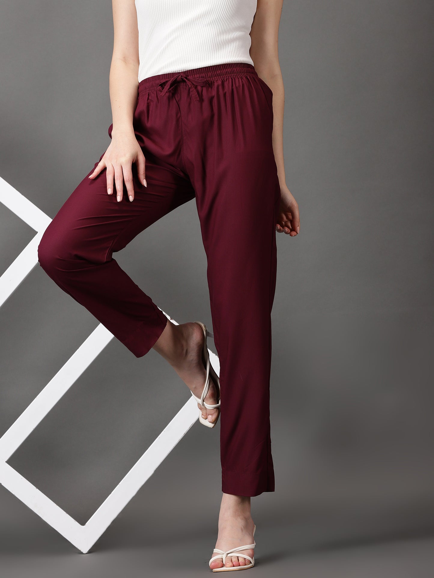 Maroon palazzo pants