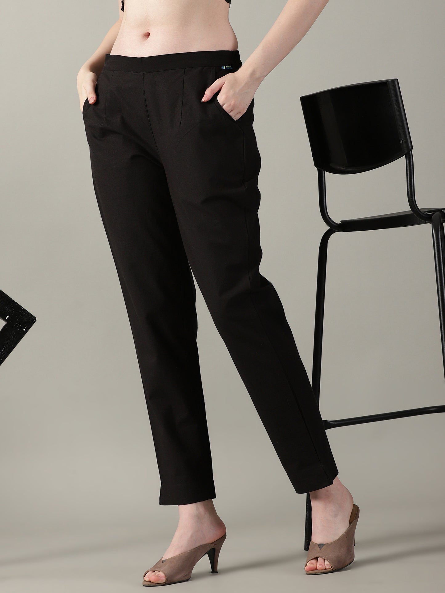 Black Everyday Cotton Pants