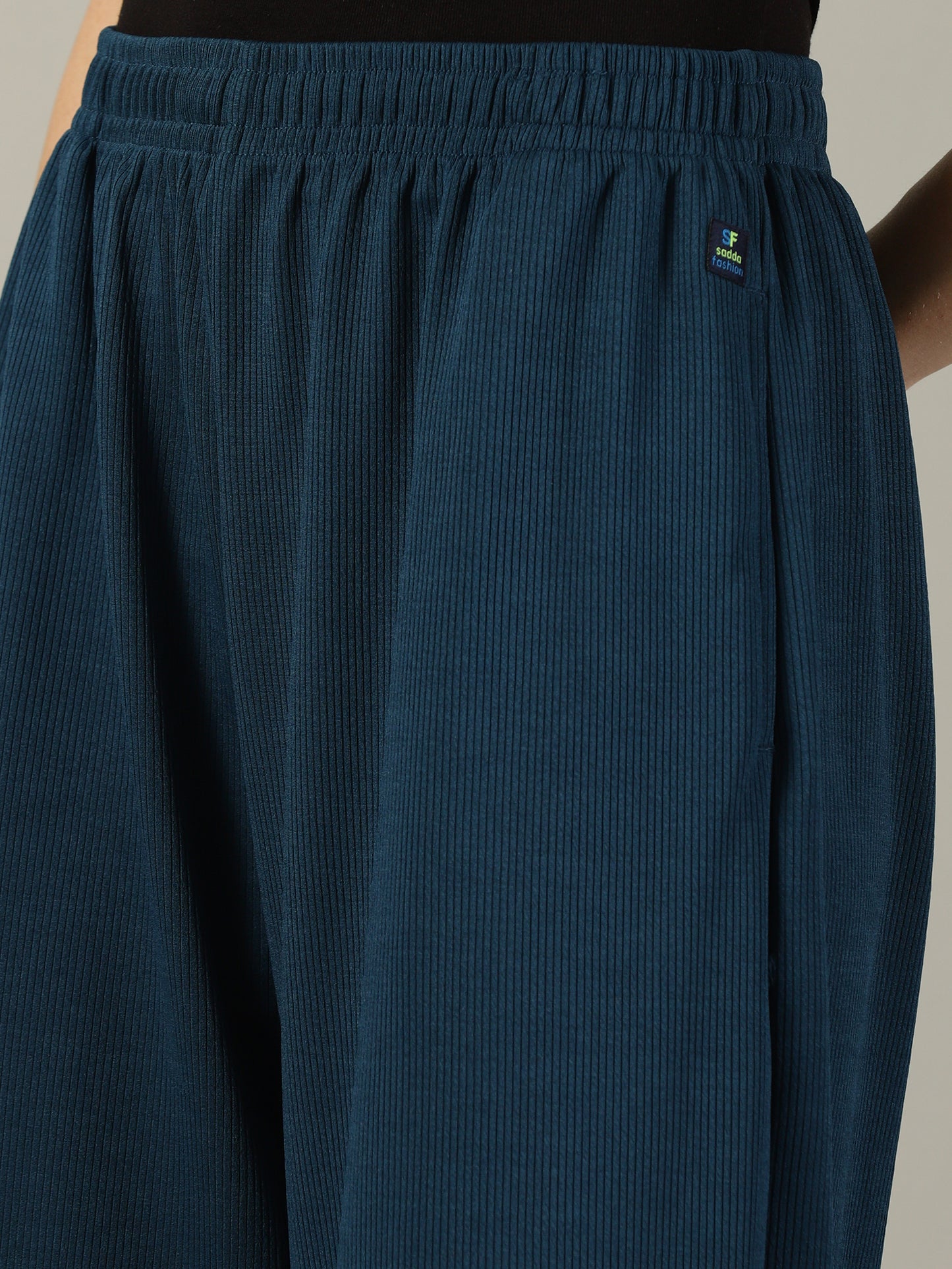 Dark teal Stretchable Culottes with Pockets