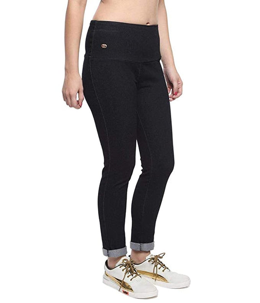 Black Broad Belt Jeggings