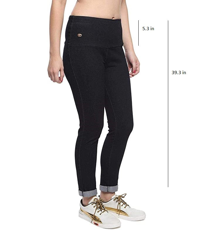 Black Broad Belt Jeggings